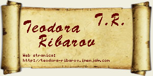 Teodora Ribarov vizit kartica